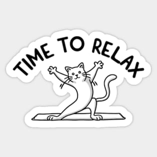 Yoga Cat - Time To Relax Sticker